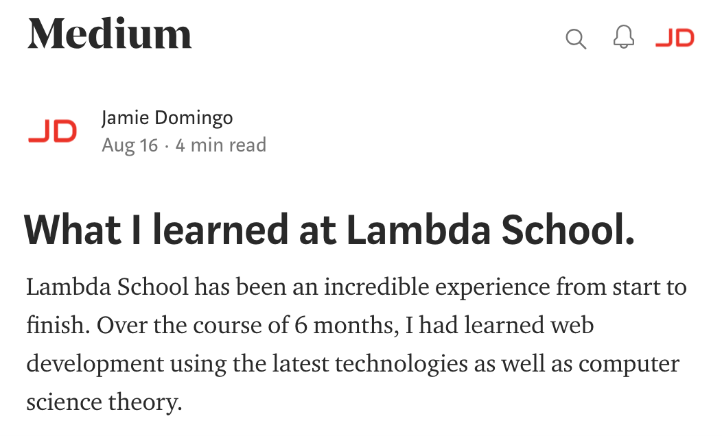 What I learned in Lambda School